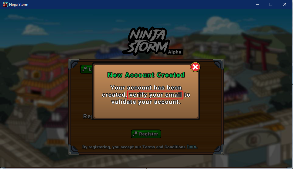 Your account has been created! Your account has been created! - Ninja Kaizen game feature screenshot showing your account has been created! system