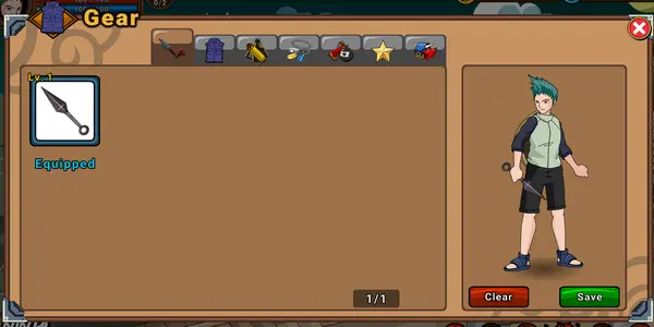Gear Up for Battle Gear Up for Battle - Ninja Kaizen game feature screenshot showing gear up for battle system
